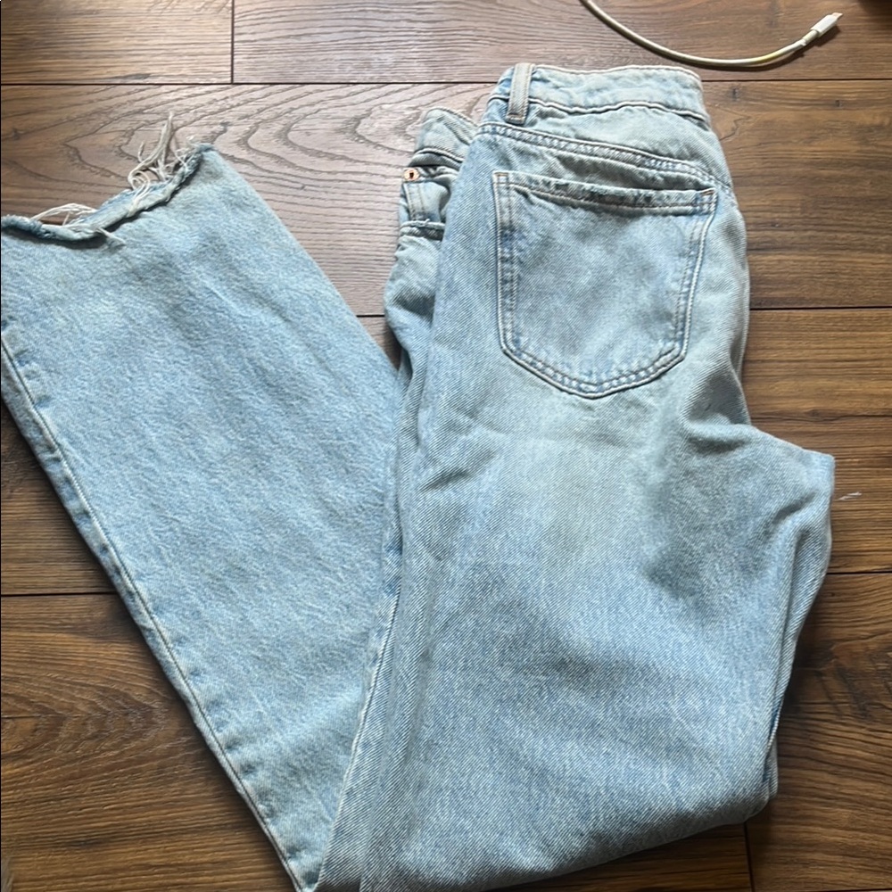 Garage Blue Straight Leg Jeans